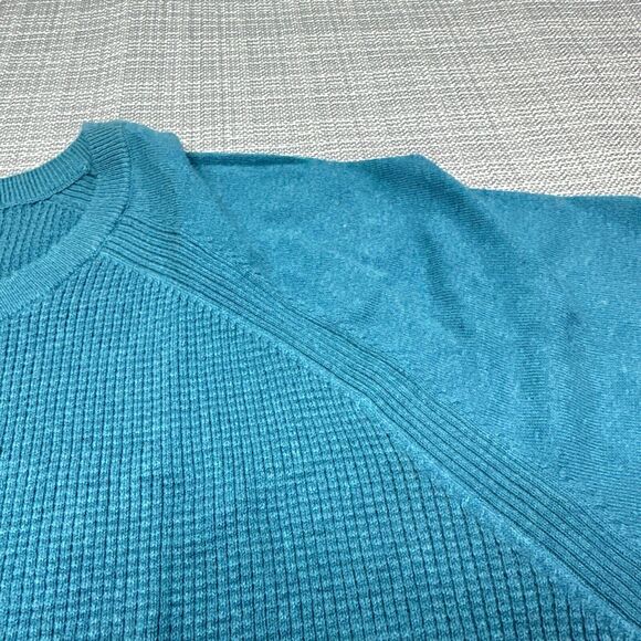 Cutter & Buck Sweater Men 4X Big Teal Waffle Knit Pullover Comfort‎ Crewneck - Picture 4 of 10